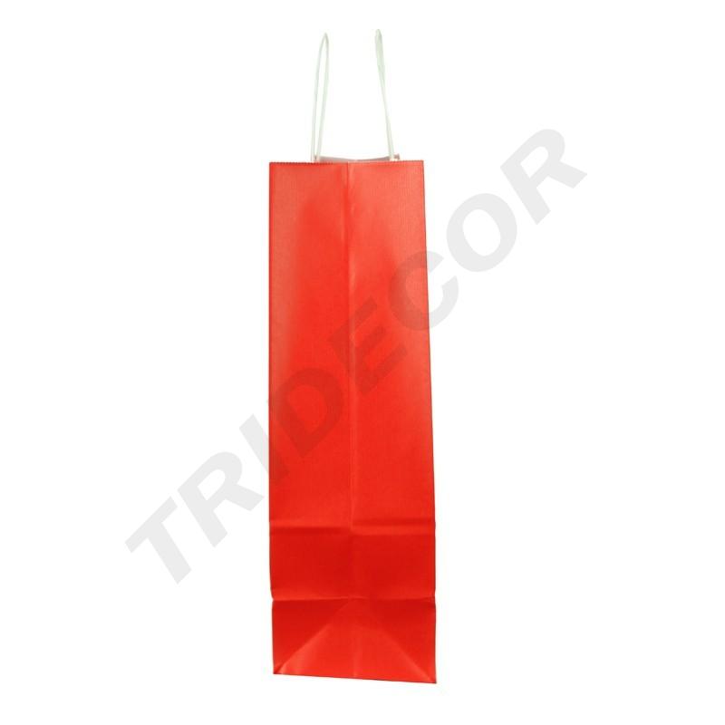 Bolsa de Papel Asa Rizada 32X10X24cm Rojo 25 unidades