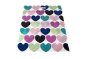 Bolsa de plástico con asa troquelada 40x50 cm Corazones 100/unidad 10 paquetes/caja