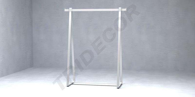 Perchero de Forma Triangular Color Blanco 150X120X48 cm Tridecor