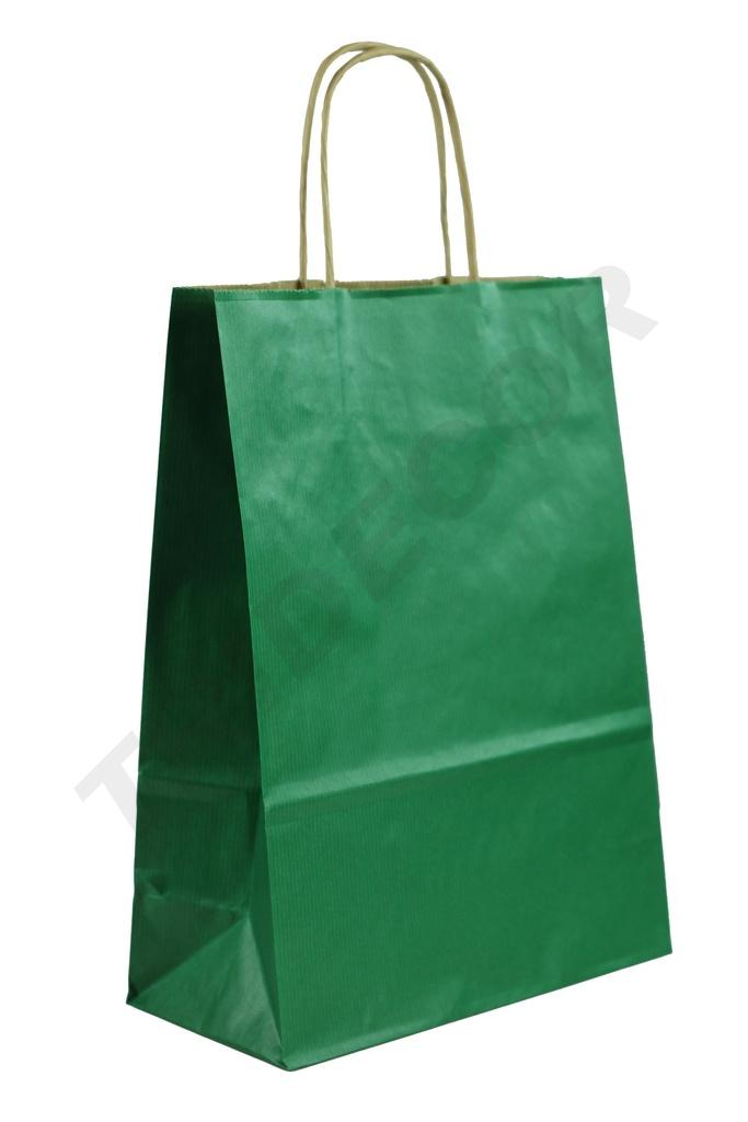 Bolsas de papel kraft verde 41x32x13 cm