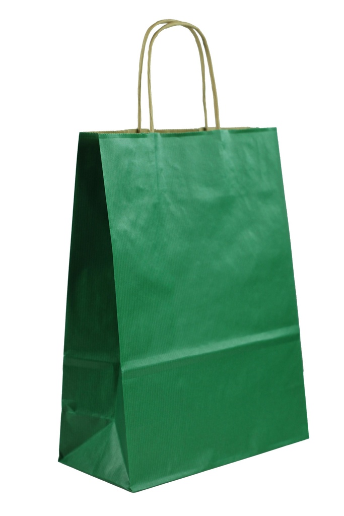 Bolsas de papel kraft verde 41x32x13 cm