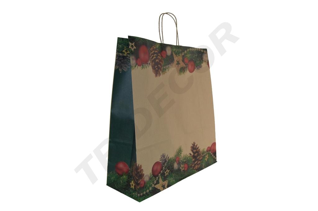 Bolsa de Papel Kraft para Navidad 32X13X41cm 25/Paquete 200 unidades/caja