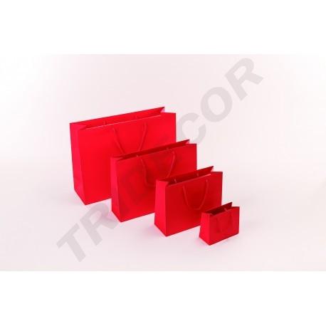 Bolsas de Algodón con Asas 14X6X11cm Rojo Mate 12 unidades