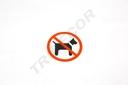 Pegatina PERROS PROHIBIDOS 11X11 CM