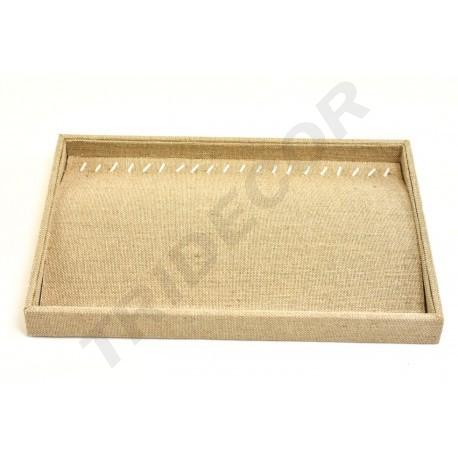 Bandeja para joyas en lino grueso 35X24X3 CM