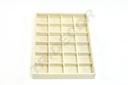 Bandeja para Joyería de Lino Beige 24 Compartimentos 35X24X3 CM