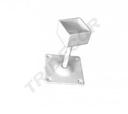 Base ajustable para tubo cuadrado blanco de 38x38mm