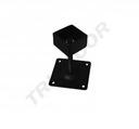 Base ajustable para tubo cuadrado negro 38X38mm