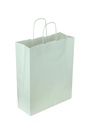 Bolsa de Papel de Celulosa Blanca con Asa Arrugada 32X13X41cm 25 unidades