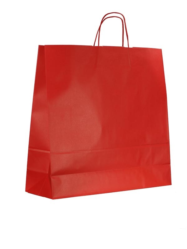 Bolsa de papel celulosa roja 49X45X15 cm 25 unidades