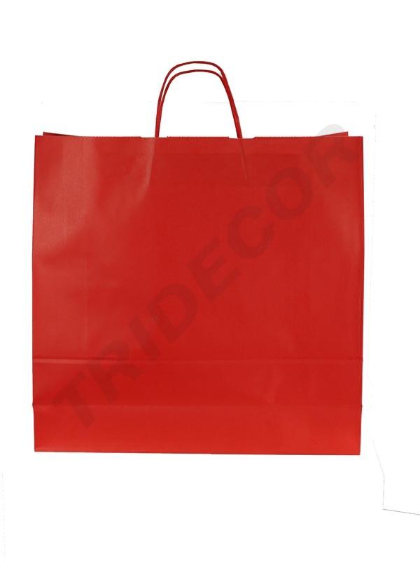 Bolsa de papel celulosa roja 49X45X15 cm 25 unidades