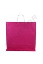 Bolsa de papel de celulosa con asa rizada fucsia 49X44X15 CM 25 unidades