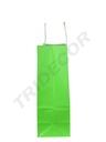 Bolsa de papel verde claro con asa rizada 41x32x13cm 25 unidades