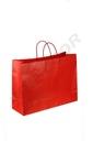 Bolsa de papel fuerte con asa de cordón rojo mate 54X16X43 cm - 25 unidades