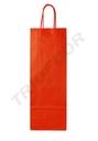 Bolsa de Papel Kraft Rojo con Asa Retorcida para Botellas, 39x14+8.5cm, 25pcs