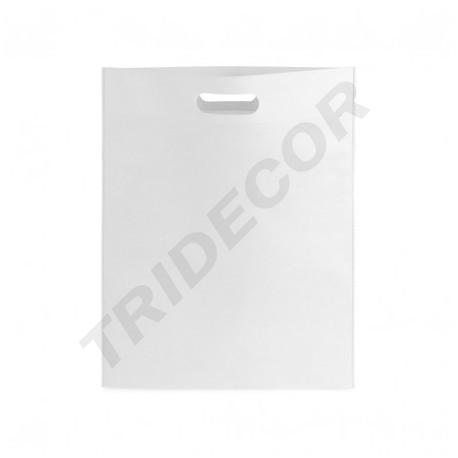 Bolsa de tela con asa troquelada blanca, 100g, 25X35cm, 25 unidades/paquete