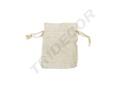 BOLSA DE LINO BEIGE con cordón 12X9 CM 20pcs/PAQUETE