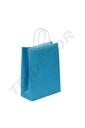 Bolsa de papel kraft azul claro con asa retorcida 32X40X12 25 unidades