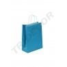 Bolsa de papel kraft azul claro con asa retorcida 32X40X12 25 unidades