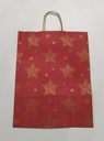 Bolsas de Papel Kraft Rojas de Navidad 37X27X12 CM