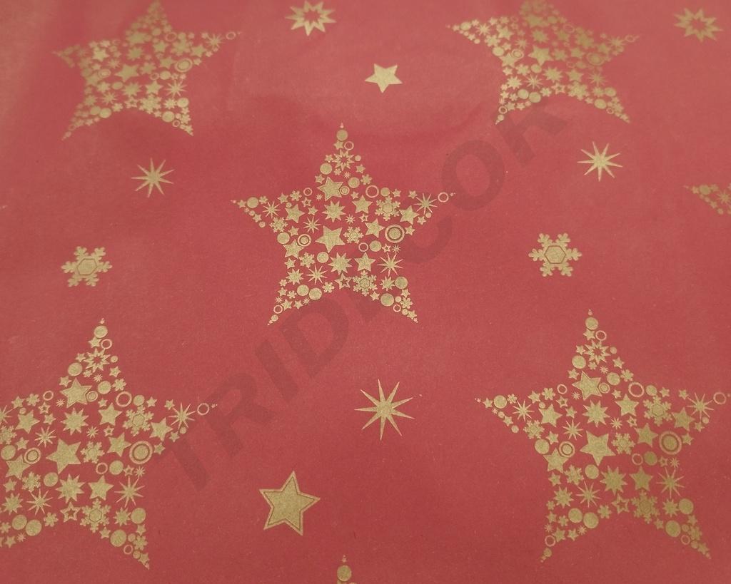 Bolsas de Papel Kraft Rojas Navideñas 49X45+15 cm