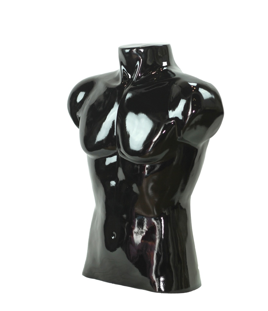 Busto masculino lacado en negro