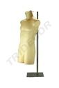 Busto masculino mediano de fibra de vidrio color desnudo