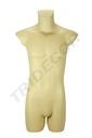 Busto masculino mediano de fibra de vidrio color desnudo