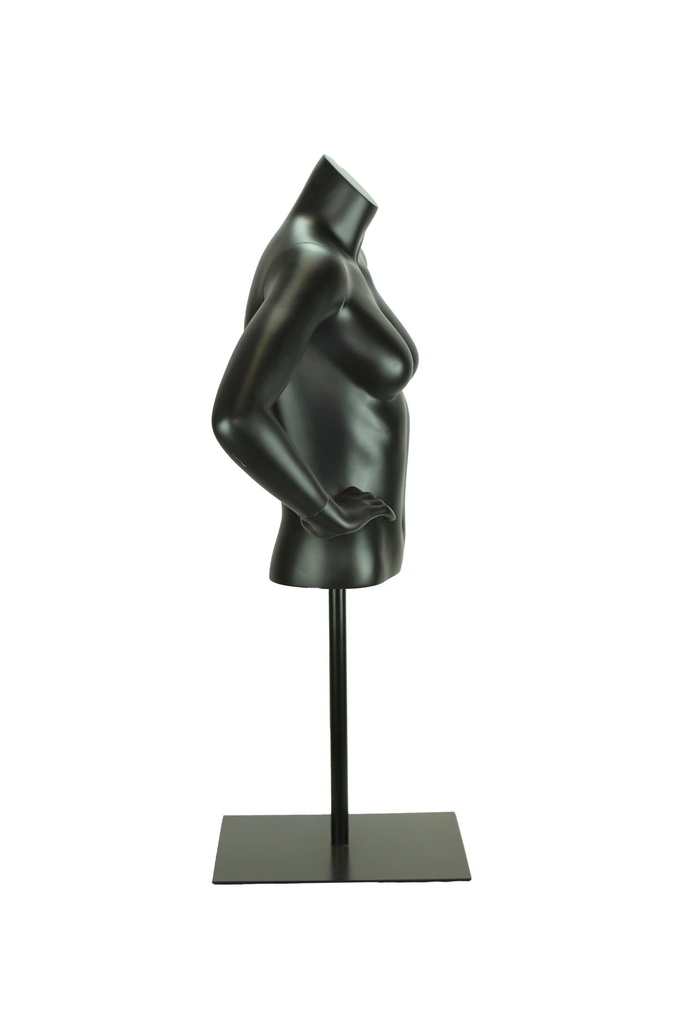 Busto de Mujer Ajustable de Fibra de Vidrio Negro