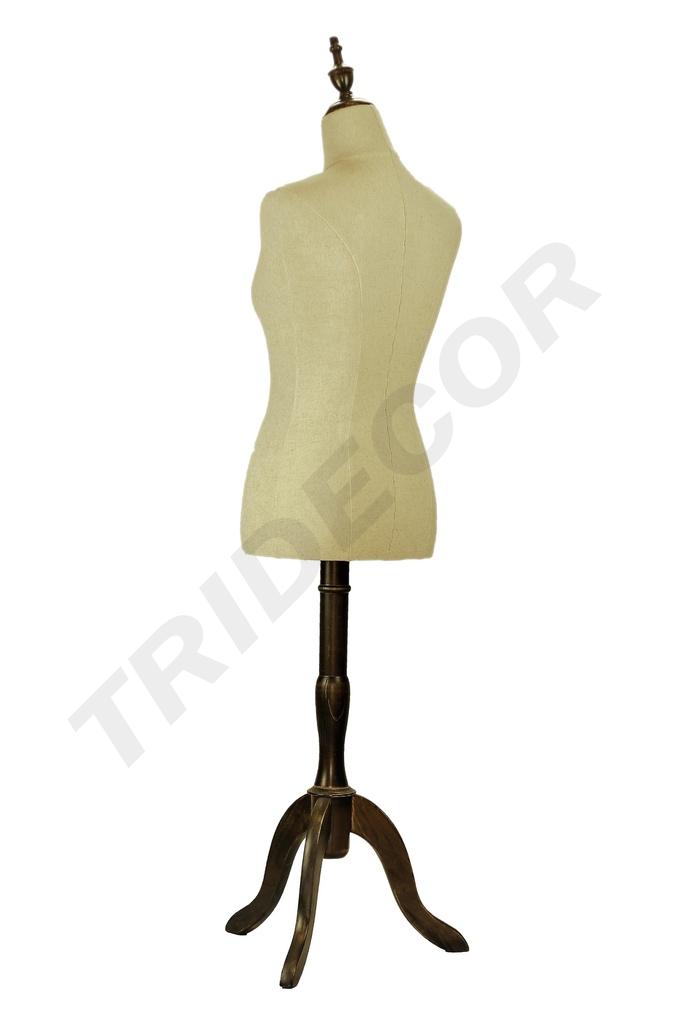 040374-Busto-de-mujer-lino-beige-madera-oscura-tridecor