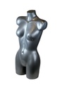 Busto de mujer de plástico gris