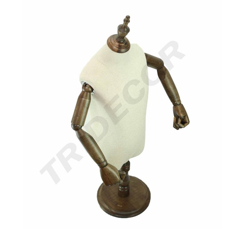 Busto infantil ajustable en tela con brazos articulados