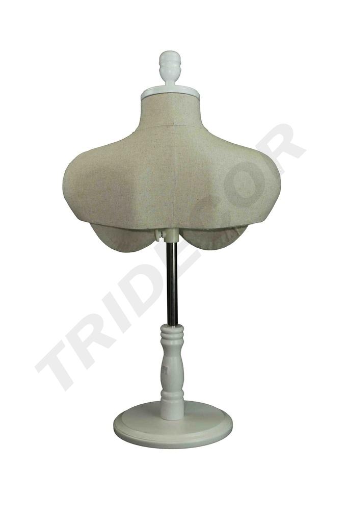 Busto de Hombre Ajustable con Base Blanca