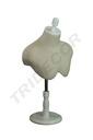 Busto de Hombre Ajustable con Base Blanca