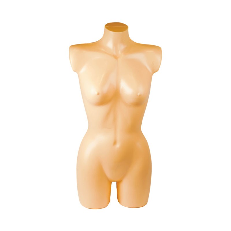 Busto de medio cuerpo de una mujer de color carne