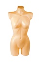 Busto de medio cuerpo de una mujer de color carne