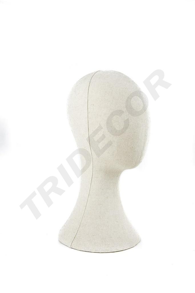 Cabeza de Hombre de Lino Beige 40 cm