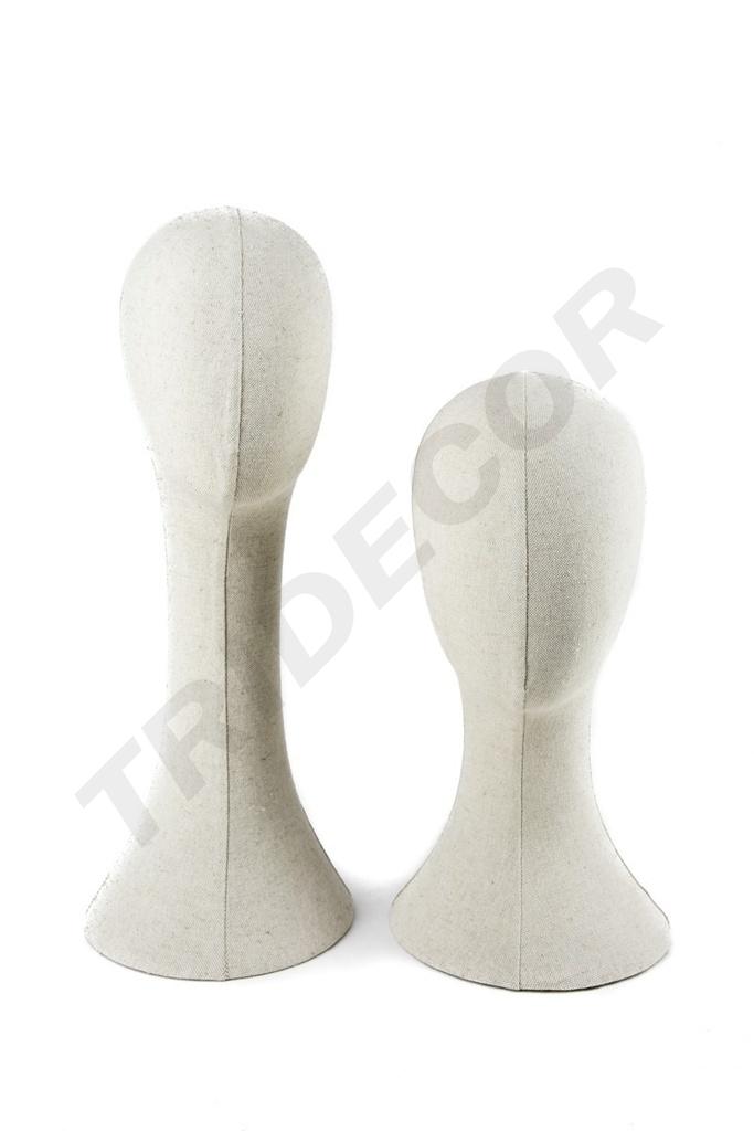 Cabeza de Hombre de Lino Beige 40 cm