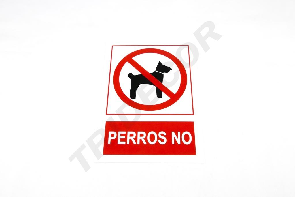 Señal Prohibido Perros 21X30 cm