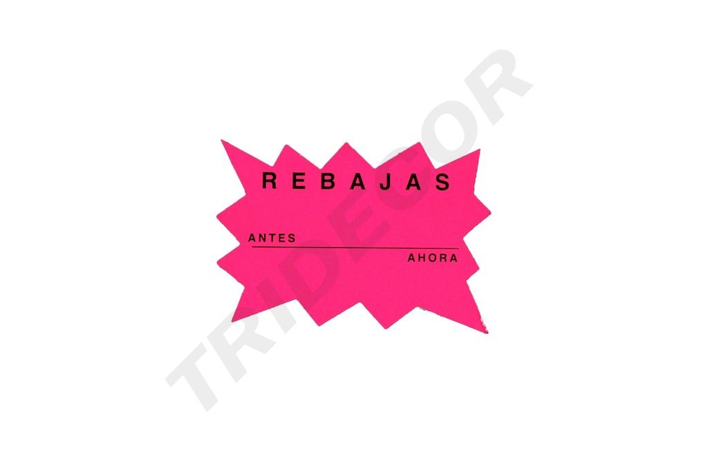 Cartel de descuento fucsia