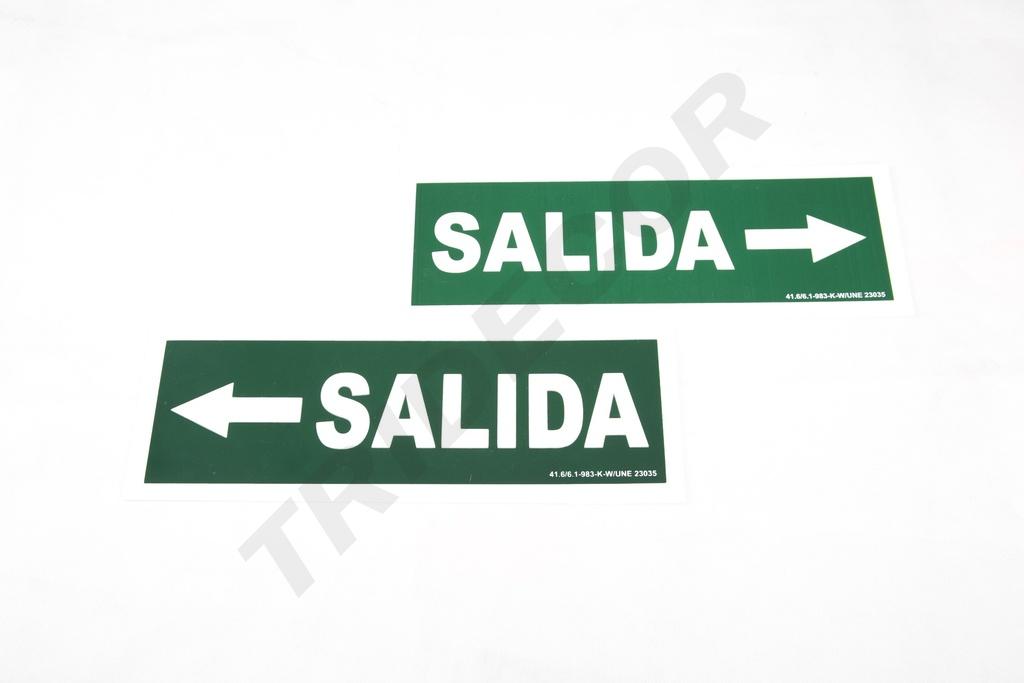 Señal de salida a la derecha 30X10,5 cm