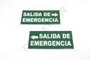 SEÑAL DE SALIDA DE EMERGENCIA A LA DERECHA 30X15 CM