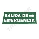 SALIDA DE EMERGENCIA IZQUIERDA 30X15 CM