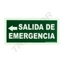 SALIDA DE EMERGENCIA IZQUIERDA 30X15 CM