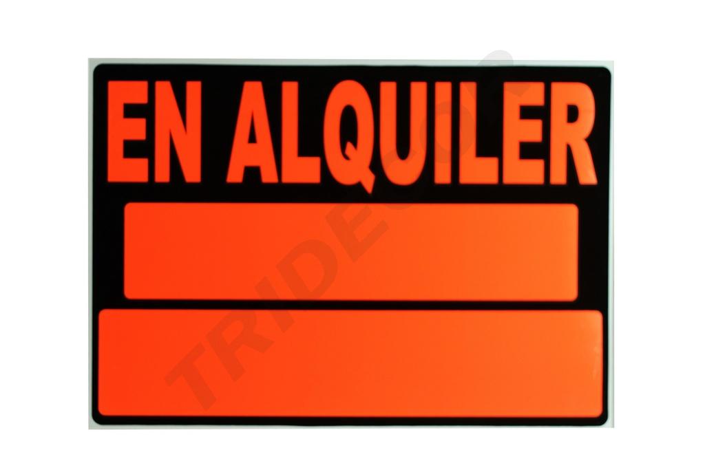 SEÑAL DE ALQUILER 50X35 CM