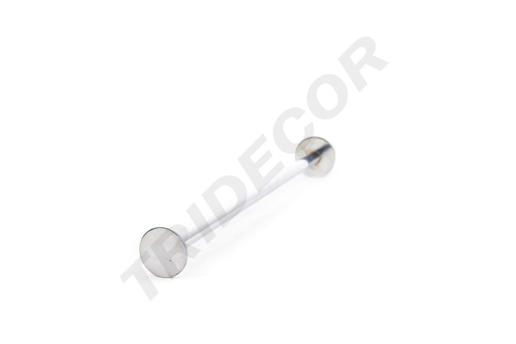 Percha cromada con tope para tablero/madera, 8 mm