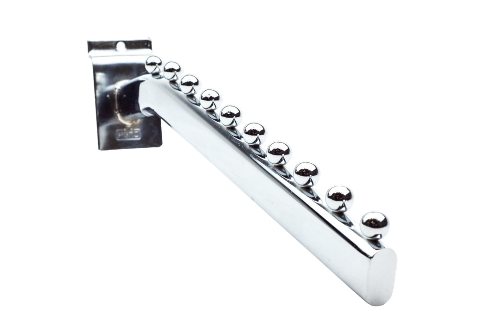 Colgador inclinado para 10 bolas, listón de 35 cm