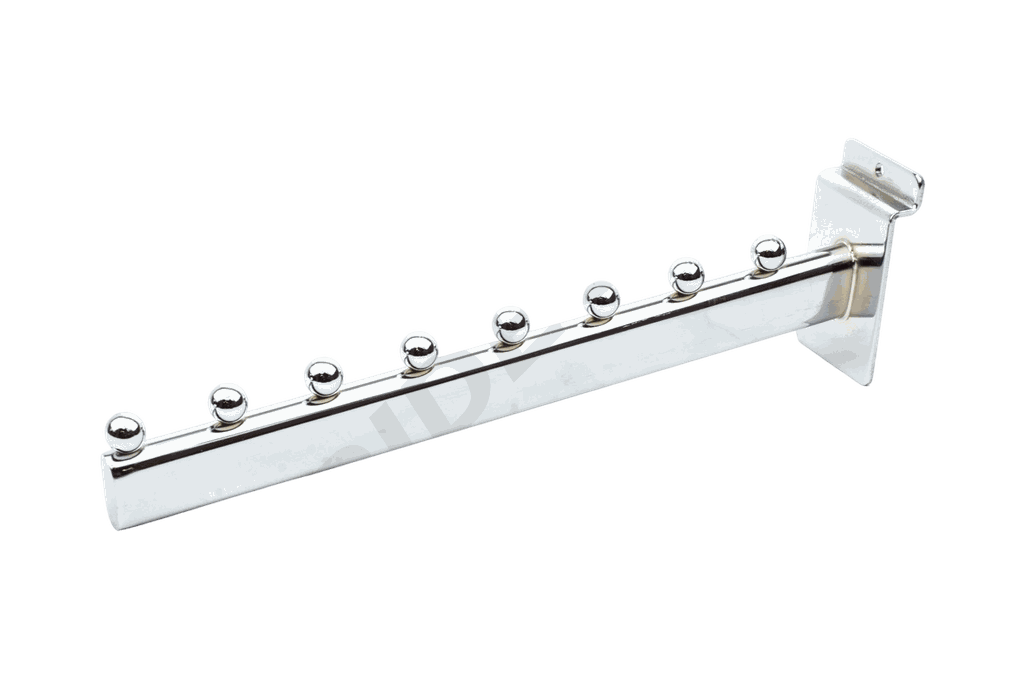 Colgador inclinado con 8 bolas para panel de lamas de 40 cm