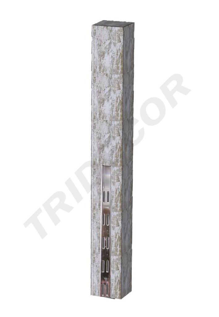 Columna de madera de color Harry con sistema de cremallera de 3m