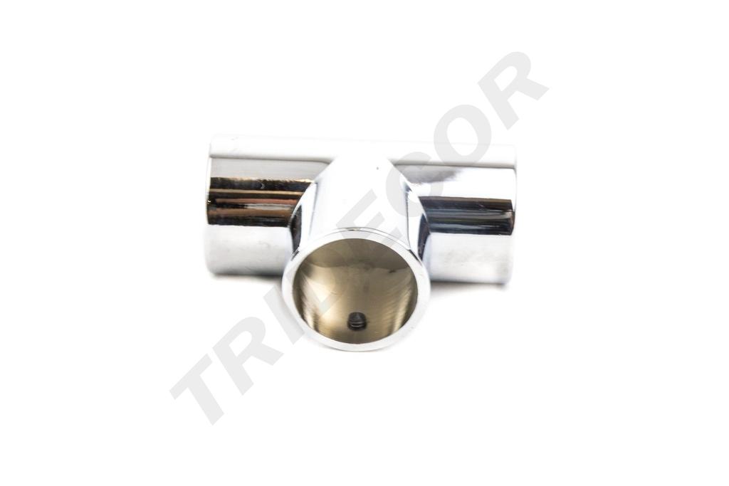 Conector metálico para tubo en T 3 salidas 25mm